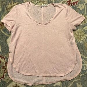 Light Pink Short Sleeve Top